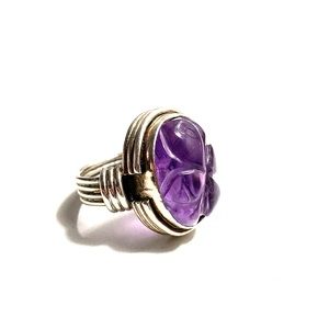 Amethyst and Silver ring size 7